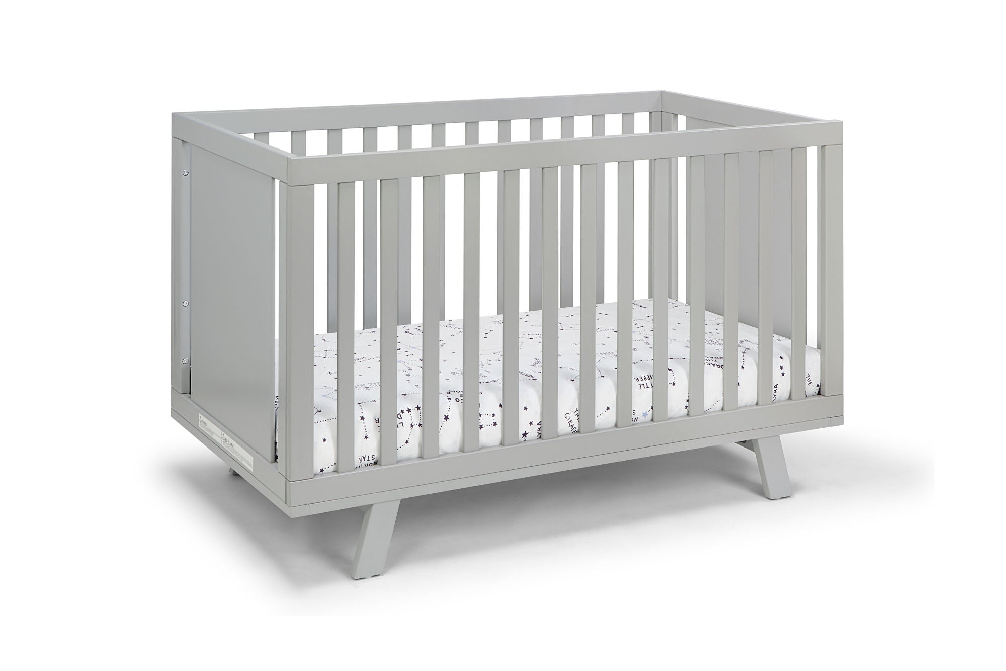 Gray 3-in-1 Convertible Island Crib - first step nursery