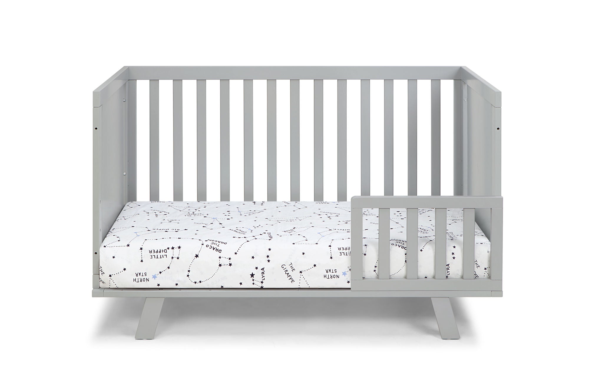 Gray 3-in-1 Convertible Island Crib - first step nursery