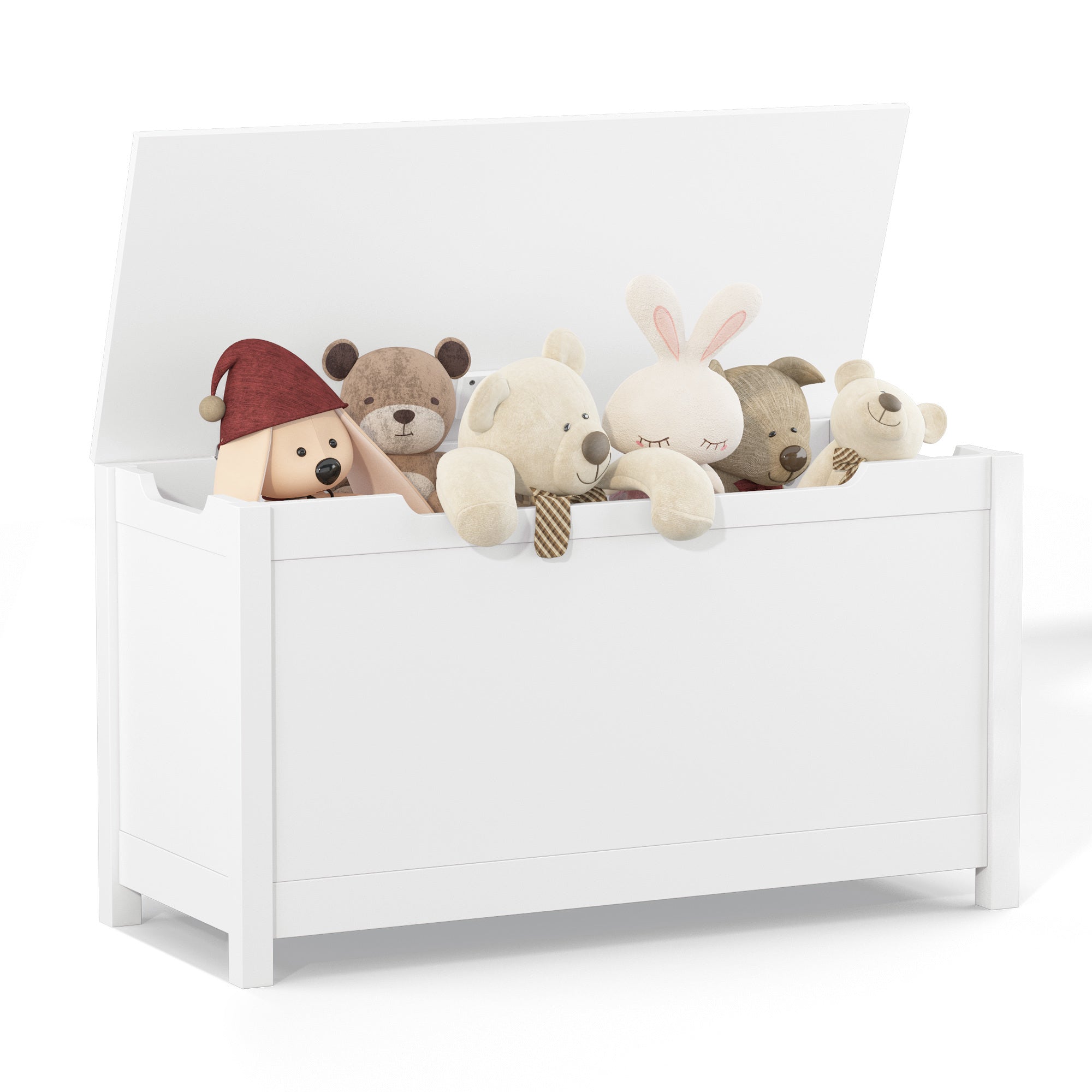 Wooden Toy Box - White - first step nursery