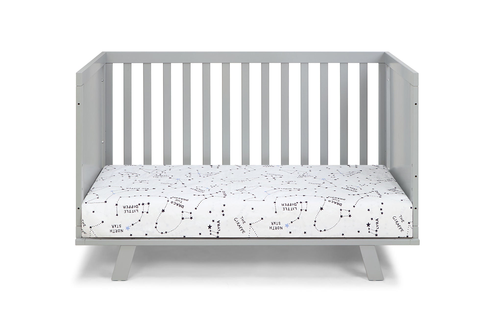 Gray 3-in-1 Convertible Island Crib - first step nursery