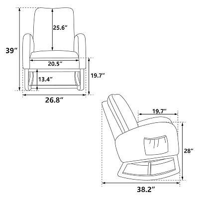 Mid Century Accent Rocker Armchair - Gold - first step nursery