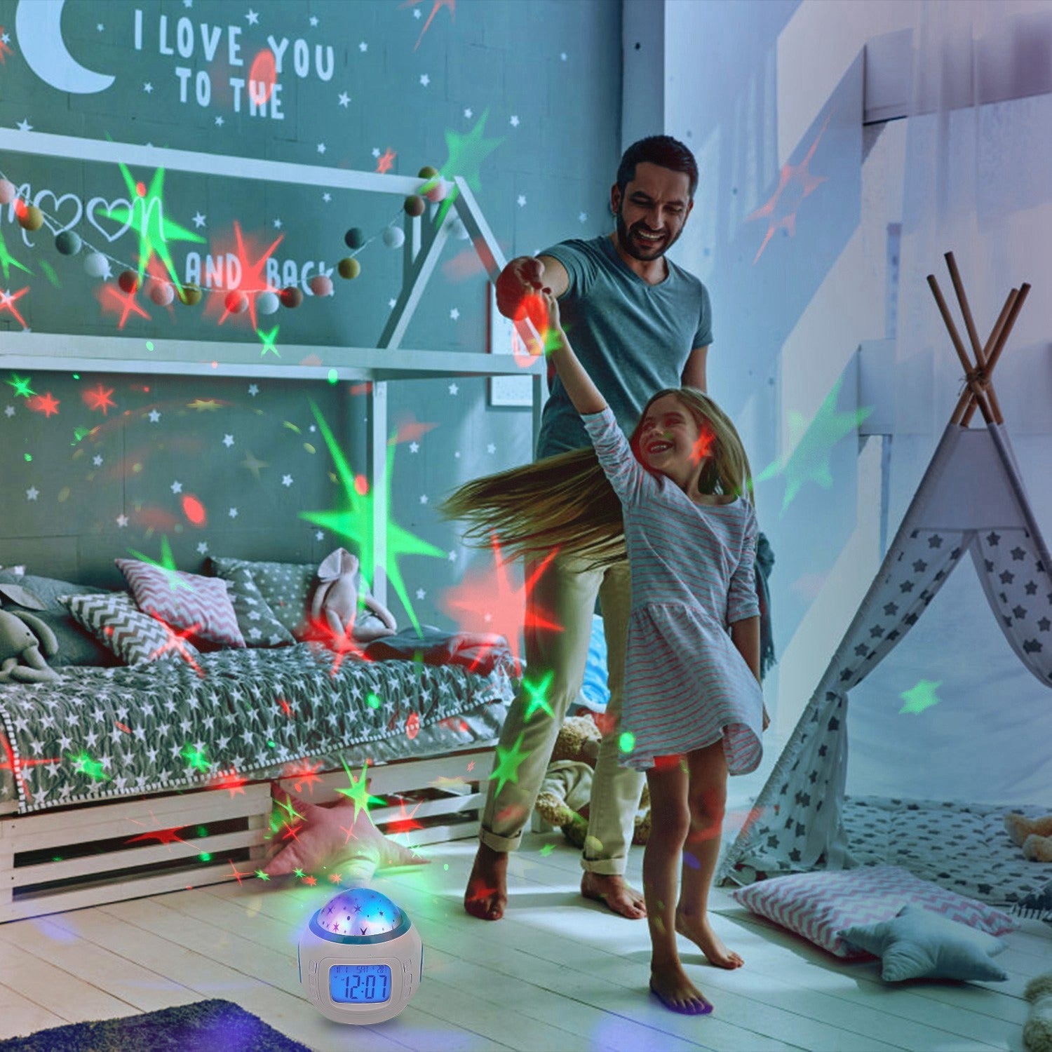 Starry Sky LED Digital Projection Lamp with Music - first step nursery